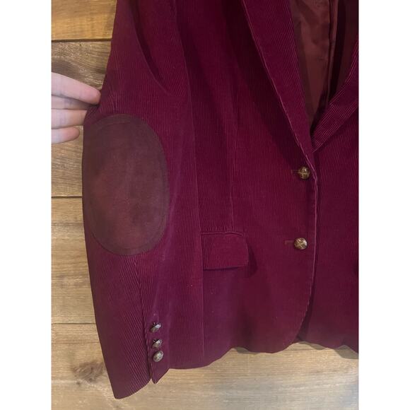 Vintage Womans Epitome‎ Corduroy Blazer Jacket Burgundy  100% Cotton - Picture 3 of 10